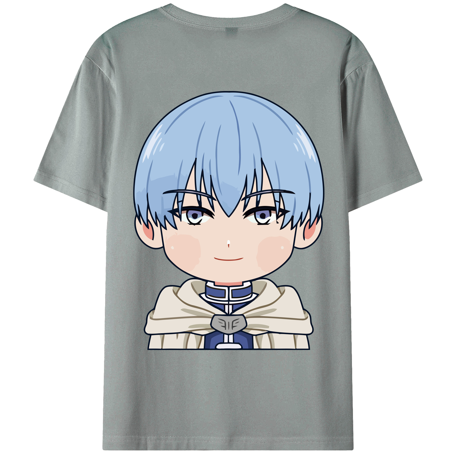 （画像用） 葬送のフリーレン Frieren 綿100％ メンズ半袖Tシャツ（バックプリント） 通気性